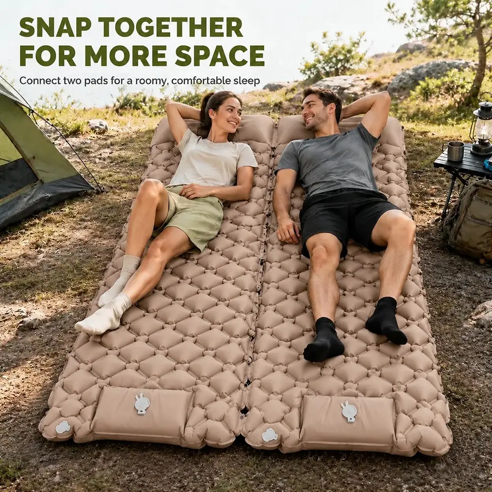 Portable Inflatable Camping Sleeping Pad, Lightweight Waterproof Design, No External Pump Needed, Ideal for Hiking & Outdoor Adventures, Camping Sleeping Mat, Self Inflating Sleeping Pad
