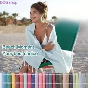 Turkish Beach Towel, Large Striped Couple Towel, Sand-Free Quick Dry, Swimming Fitness Towel, Perfect Gift for Travel Vacation Yoga Camping