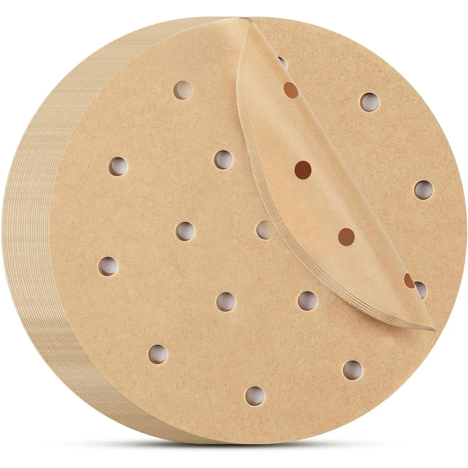 Air Fryer Round Liners 6 Inch, 200 count  Paper Unbleached Filter Paper Perforated  Paper  Steamer Papers for Air Fryer and Steaming Basket