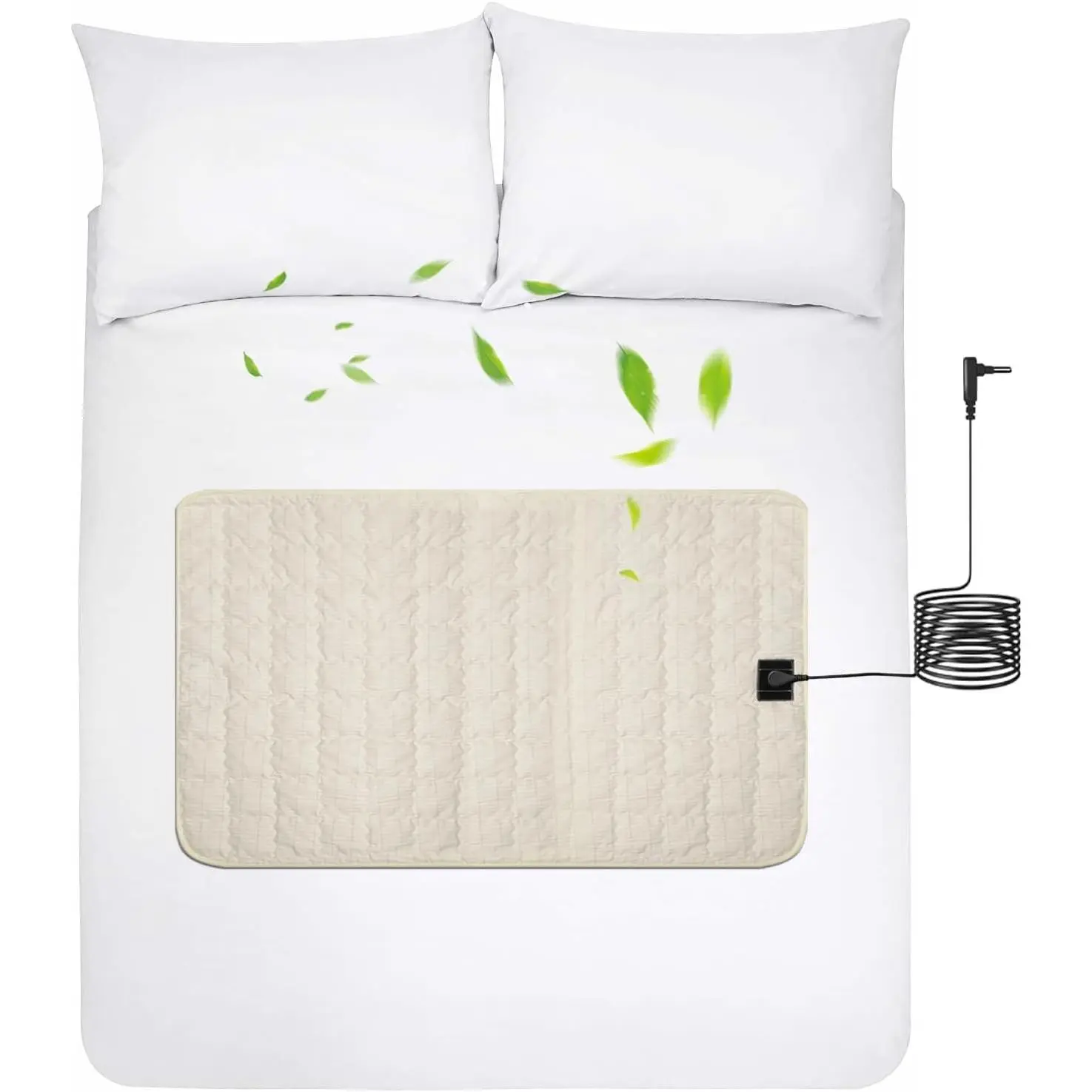 Grounding Mat for Bed 23.6"x34.2" Cotton Pad with Silver Fiber for Stress Relief & Sleep Improvement