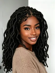 14 Inch Bob Length Soft Locs Wig, Natural Hairline, No Shedding, Stylish and Comfortable, Perfect for Daily Wear