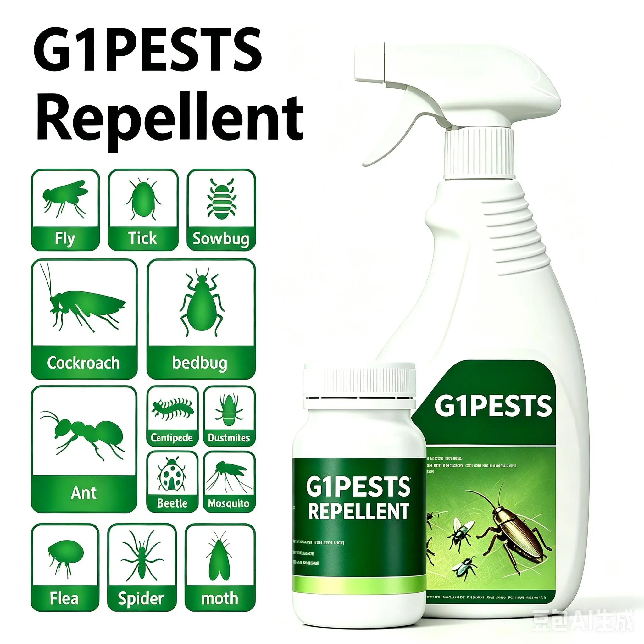 Pet & Family Friendly Insect Prevention Kit, Indoor-Outdoor Roach-Control Solution Against Cockroaches, Ants, Spiders, Bedbugs & 40+ Common Household Pests, Makes 1 Gal Usable Spray Mix