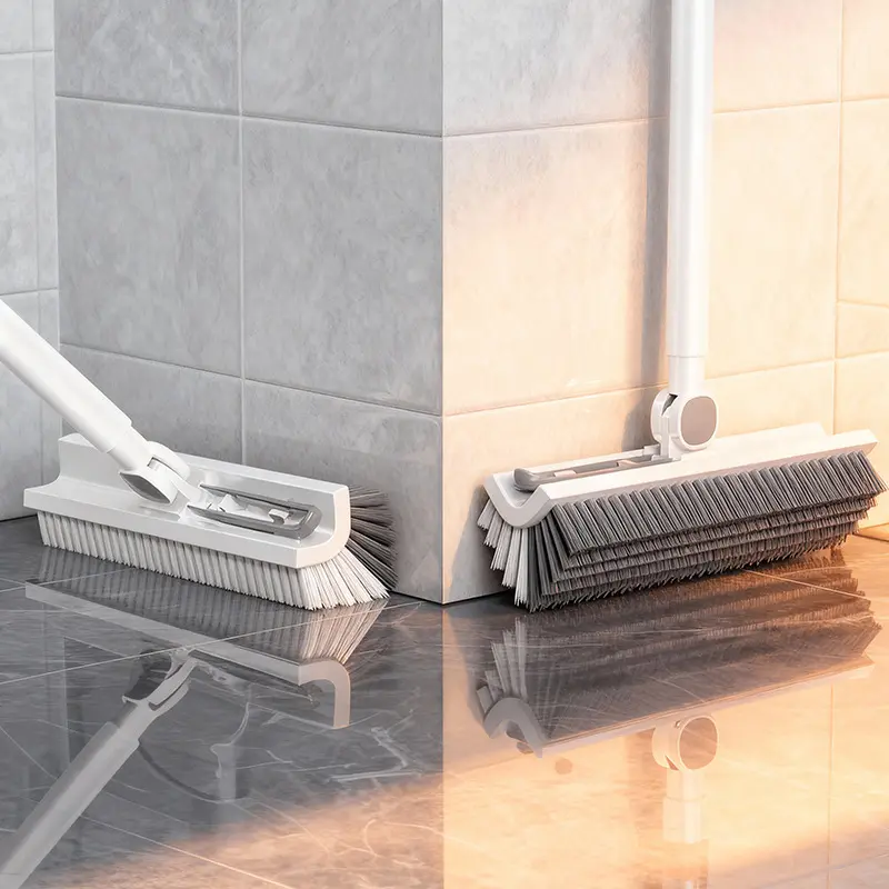 Adjustable long-handle floor brush, 2026 new floor brush, multifunctional V-shaped cleaning brush, heavy-duty bathroom wall cleaning brush Toilet Toilet