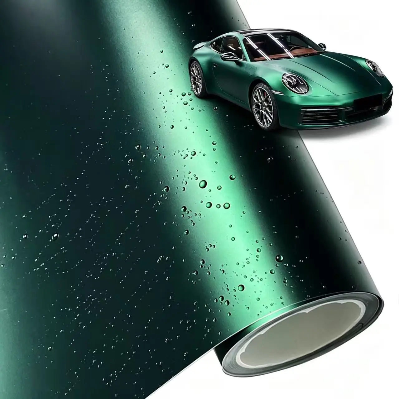 Premium PET Ghost Venom Green Chrome Metallic Vinyl Wrap Film With Air Release Self Adhesive DIY Car Motorcycle Bicycle Decoration Sticker Decal Car Decals
