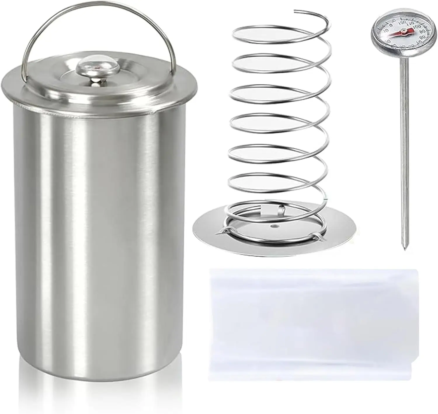 Ham Maker Meat Press-Lunch Meat Press Mold for Deli Meats with Cooking Thermometer &20 Cooking Bags -Food Grade Stainless Steel Gourmet Cooking Tools for Making Homemade Sandwich Lunchmeat Seafood Poultry Patty