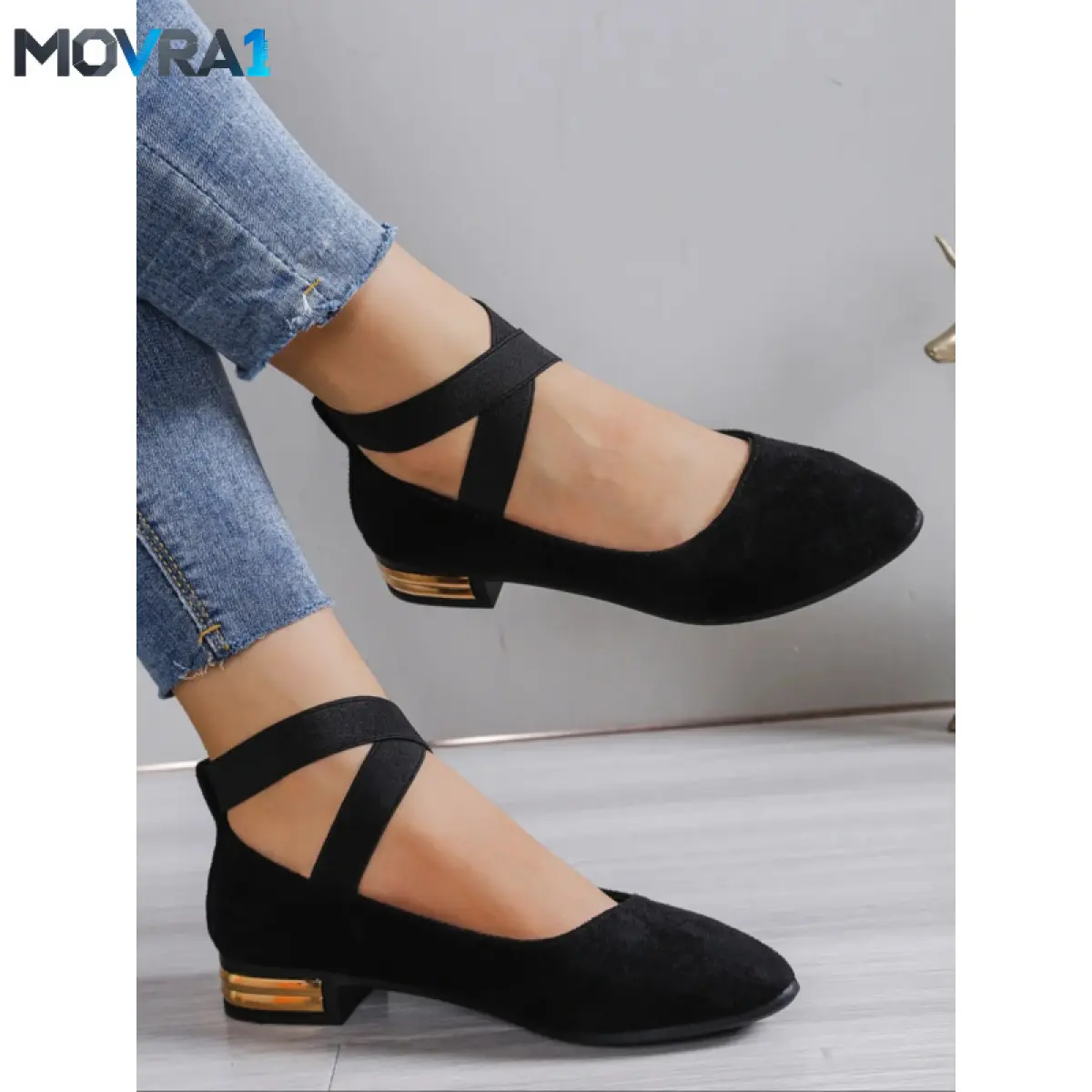 Women's Casual Trendy Flat Shoes, Black, Fashion Design, Comfortable Walking Shoes, PU Leather Upper, All Seasons Wear, Flats Shoes, Casual Flat Footwear