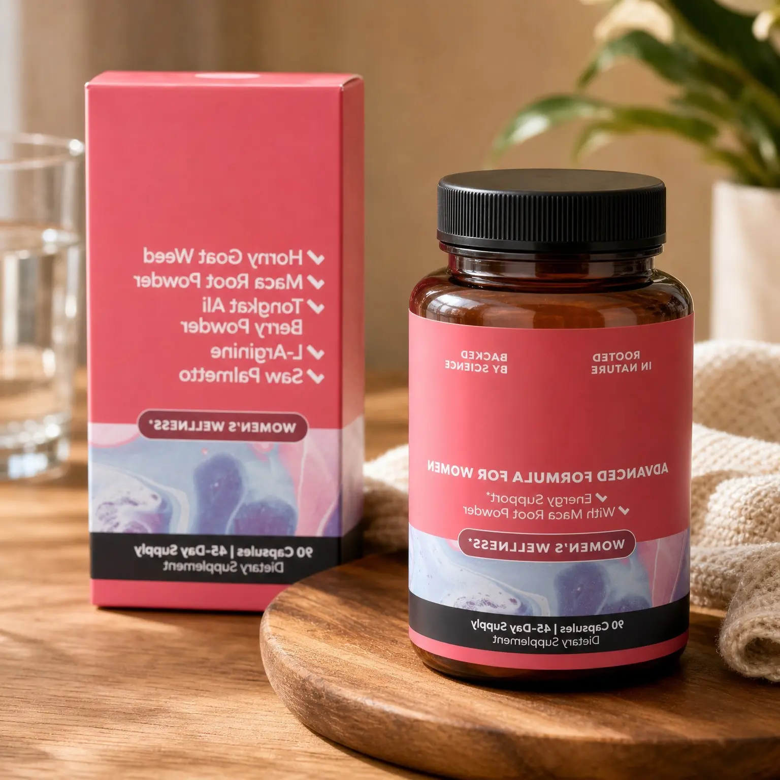 Butt & Breast Enhancement Weight Gain Pills for Women – 90 Count | Herbal Formula with Horny Goat Weed, Muira Puama & Maca Root for Natural Curves SupportGift