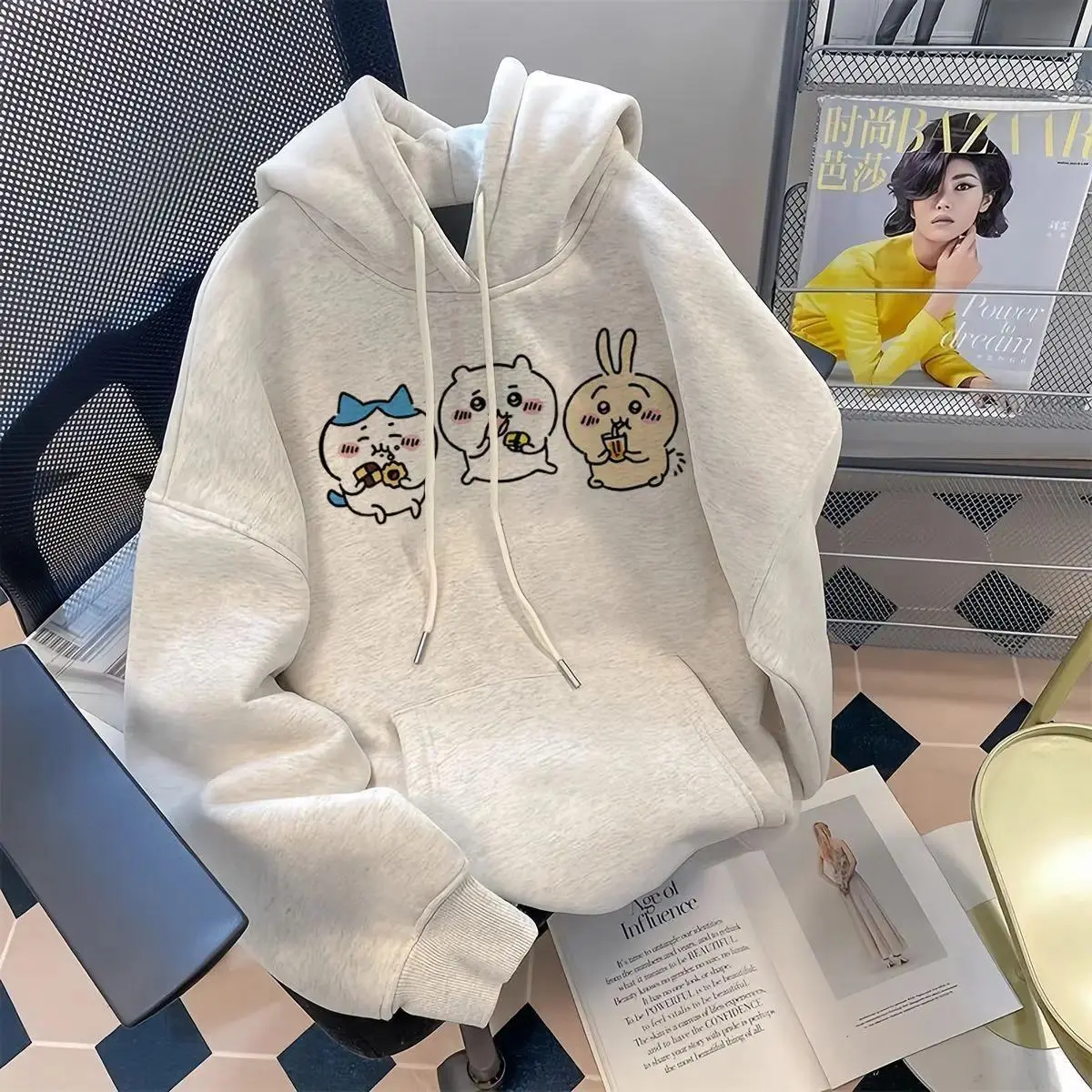 Kawaii Chiikawa Hoodie Couple Style Casual Loose Warm Sweatshirt for Women Men Cute Autumn Winter Fashion Top Girl Gift Toys