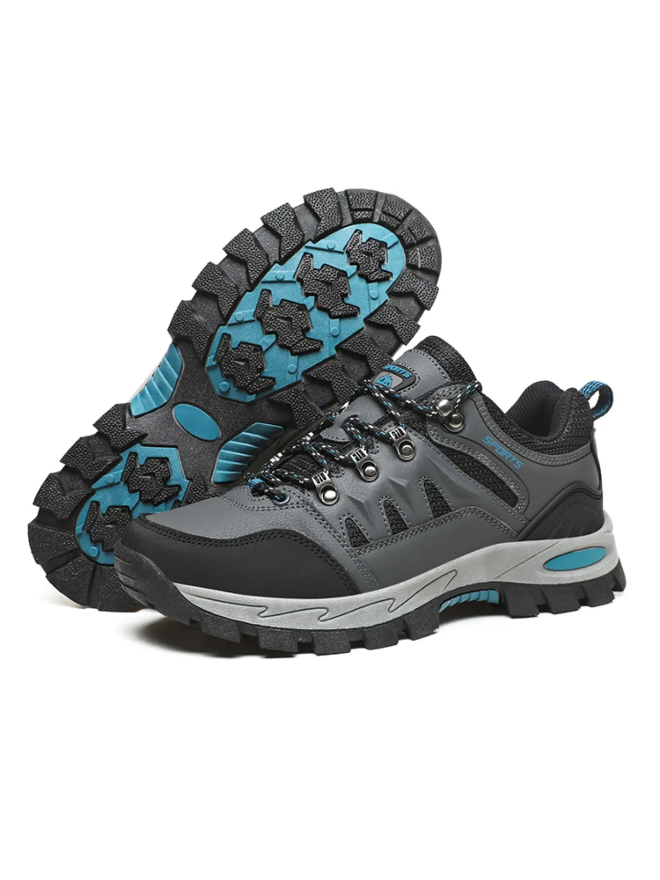 Unisex Waterproof Hiking Boots, Low Top Walking Shoes, Outdoor Camping Trail Shoes, Trekking Camping Shoe, PU Upper, Rubber Sole, Casual Style, Winter Season