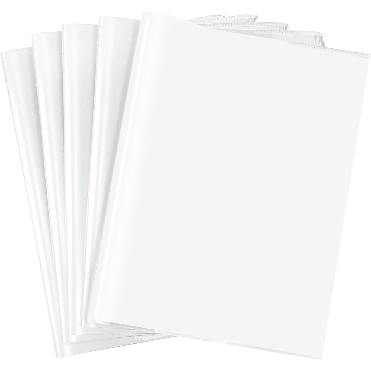 Book Covers, 10 count Transparent  Plastic Book Sleeve Notebook Protector Book Cover for Books 19x26cm