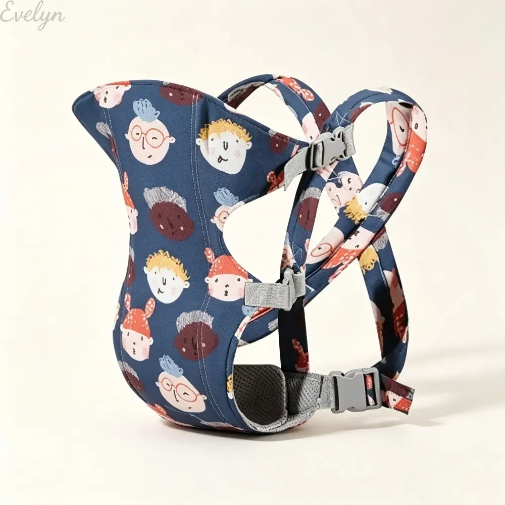Multifunctional baby waist stool carrier supports horizontal hold and back carry. Lightweight design for all seasons and outdoor use. Sturdy straps ensure comfort and safety, a practical helper for parents when taking babies out and traveling.