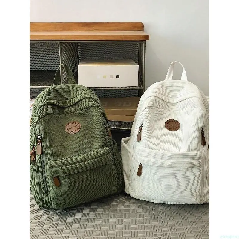 Small Corduroy Backpacks for School - Lightweight Classic Secure Large Cap Rucksack with Zipper, Fits 14-Inch Laptop, for College Students, Daily Commute & Camping Travel (Killua Mesh), Back To School Haul, School Supplies, Backpack For College