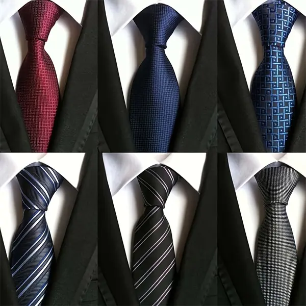 WeiShang Lot 6 PCS Classic Men's  Tie Necktie Woven JACQUARD Neck Ties
