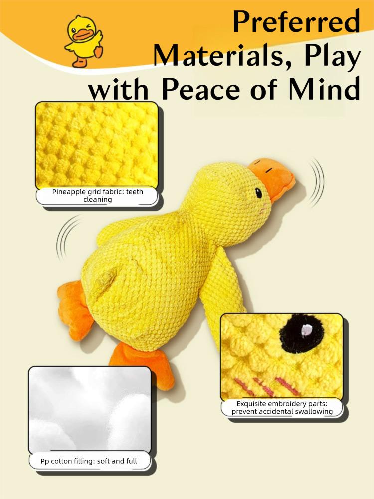 Self-Play Squeaky Plush Dog Toy – Indestructible Chew Toy for Large Breeds, Boredom Buster with Grinding Teeth Design