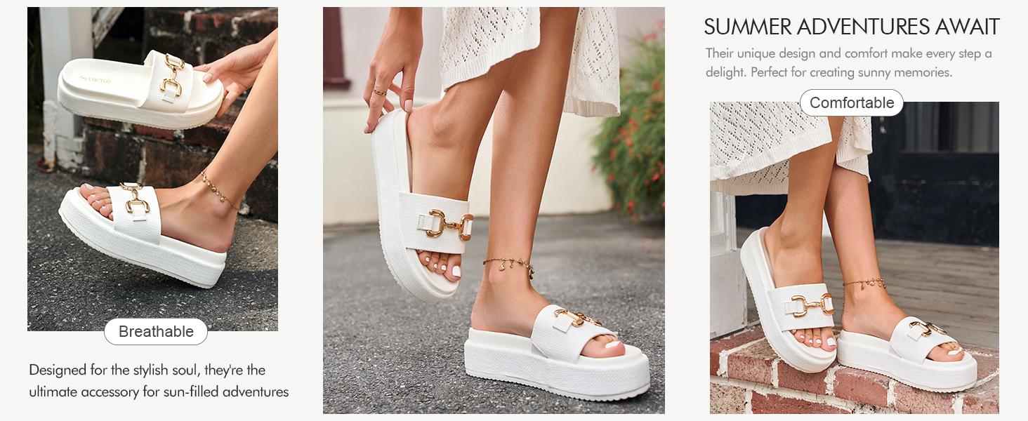 Coutgo Womens Platform Sandals Raffia Espadrilles Metal Chain Slip on Open Toe Cute Beach Slide Sandals Coutgo Womens Platform Sandals Raffia Espadrilles Metal Chain Slip on Open Toe Cute Beach Slide Sandals