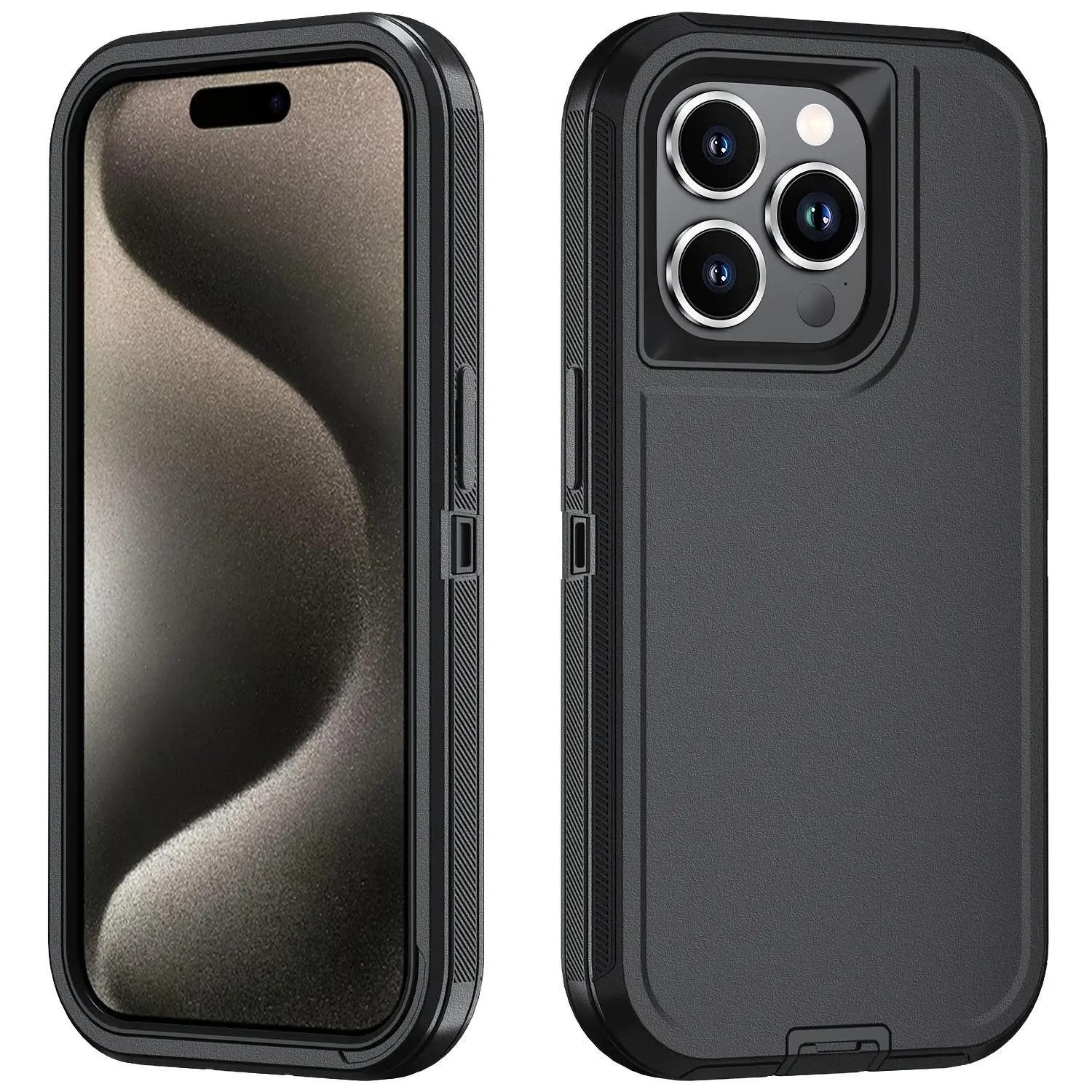Military Grade Dual Layer TPU-Polycarbonate Phone Case Cover - Drop-Proof, Rugged, Shockproof, Dustproof Outdoor Armor Protector for iPhone18/17/16/15/14/13/12 Pro Max Plus, Fits iOS iPhone Series Mobile Accessories