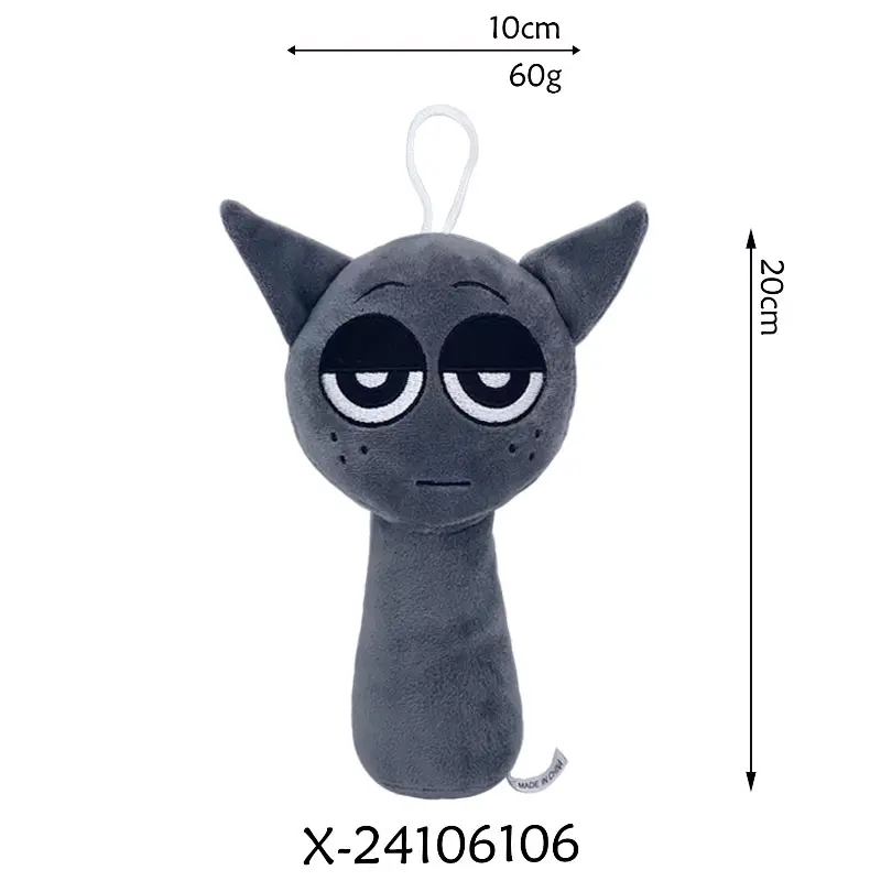 Sprunki 18-Piece Complete Plush Toy Set, Long Stick-Shaped Cartoon Game Monster Figures - Bunny Stuffy, Collectible Soft Animal, Cuddly Doll Gift for Kids, Kawaii Stuffed Animals, Soft Squishy Companion (Devil, Robot, Rabbit, Tree, Sun, Plant, Cat), Cute