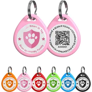 Tags Personalized Small, QR Code  Name Tags for Kitten , Scan Location ,  S