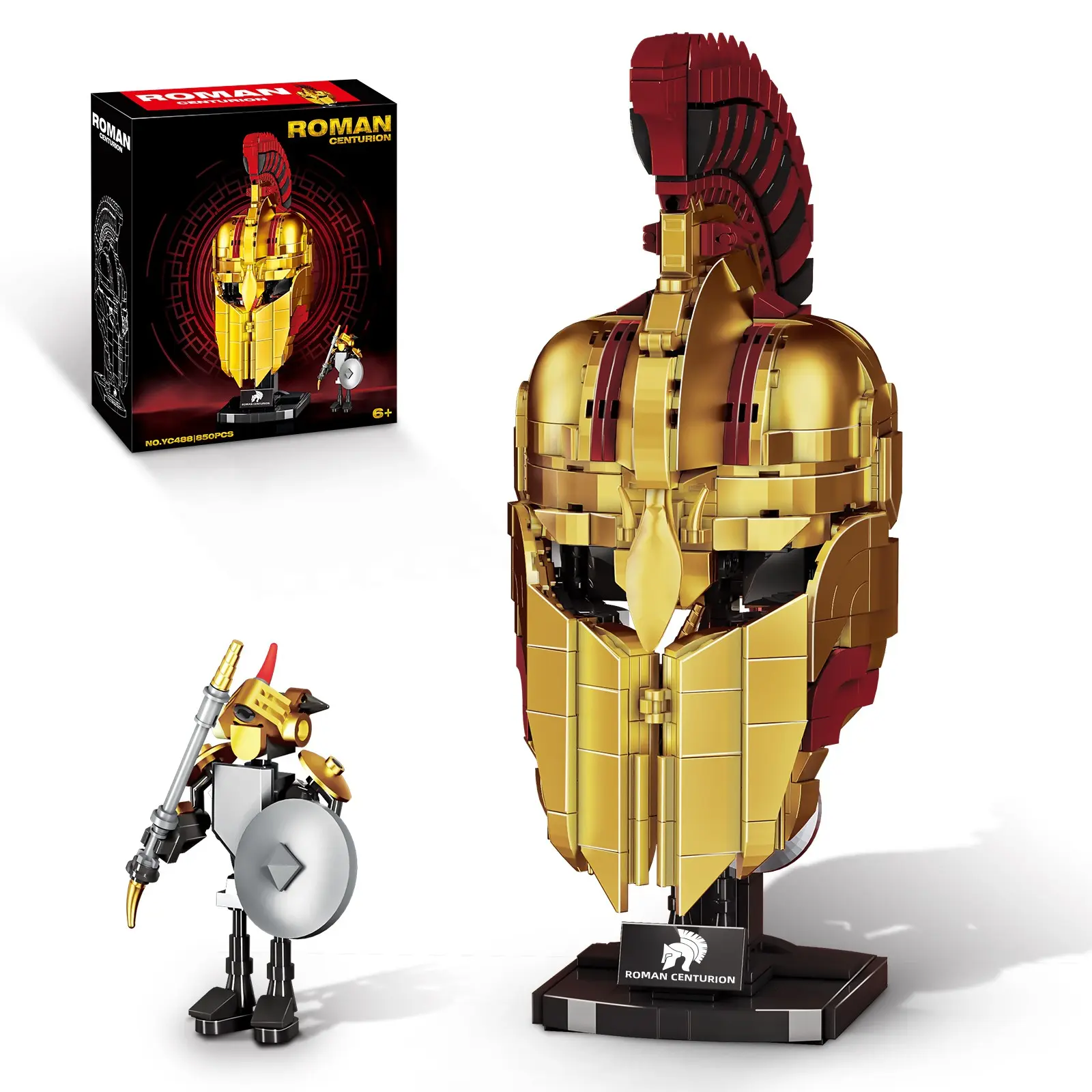 Yc488 Knight Figurine Puzzle Building Blocks Toy, Educational Gift for Boys, Creative Assembly Playset, Perfect Present for Kids