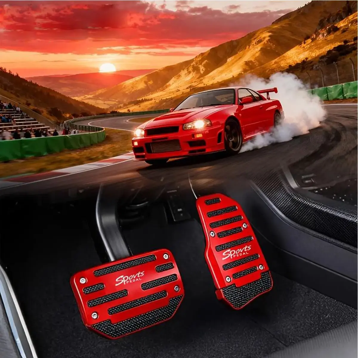 Sporty Anti-Slip Stainless Steel Car Pedal Pads - Manual/Automatic Transmission Vehicle Covers, Auto Accessories, Father's Day Gift, Cars, Accessories For Car