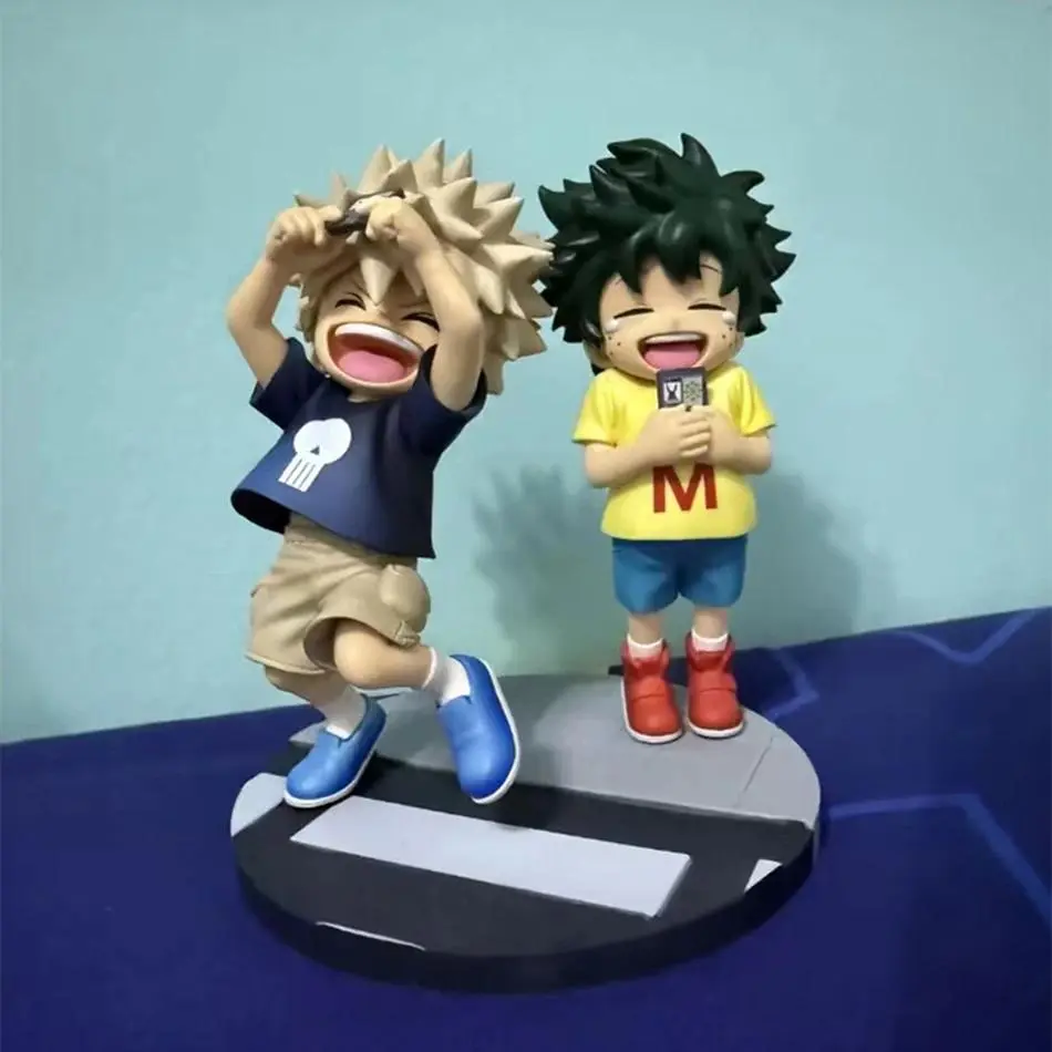 My Hero Academia Childhood Izuku Midoriya-Katsuki Bakugo PVC Action Figures Collectible Set (2pcs No Box), Anime Collectible Figure, Unisex Kids Novelty Toy Gift for Anime Fans