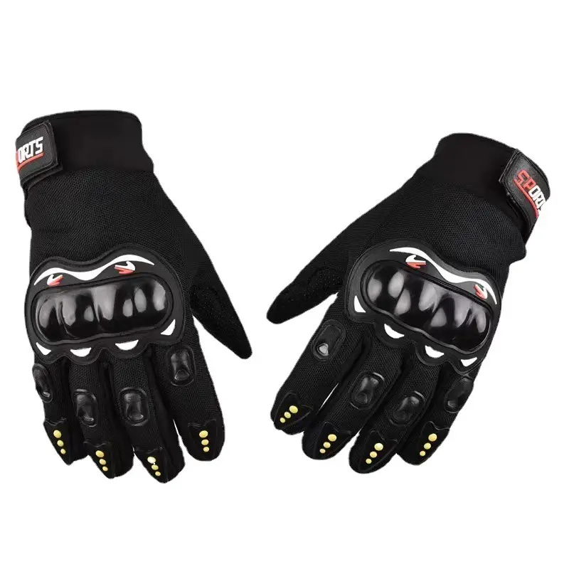 Motorcycle protective gloves with knuckle guards Breathable and non-slip Long finger touch screen for sports bike riding
