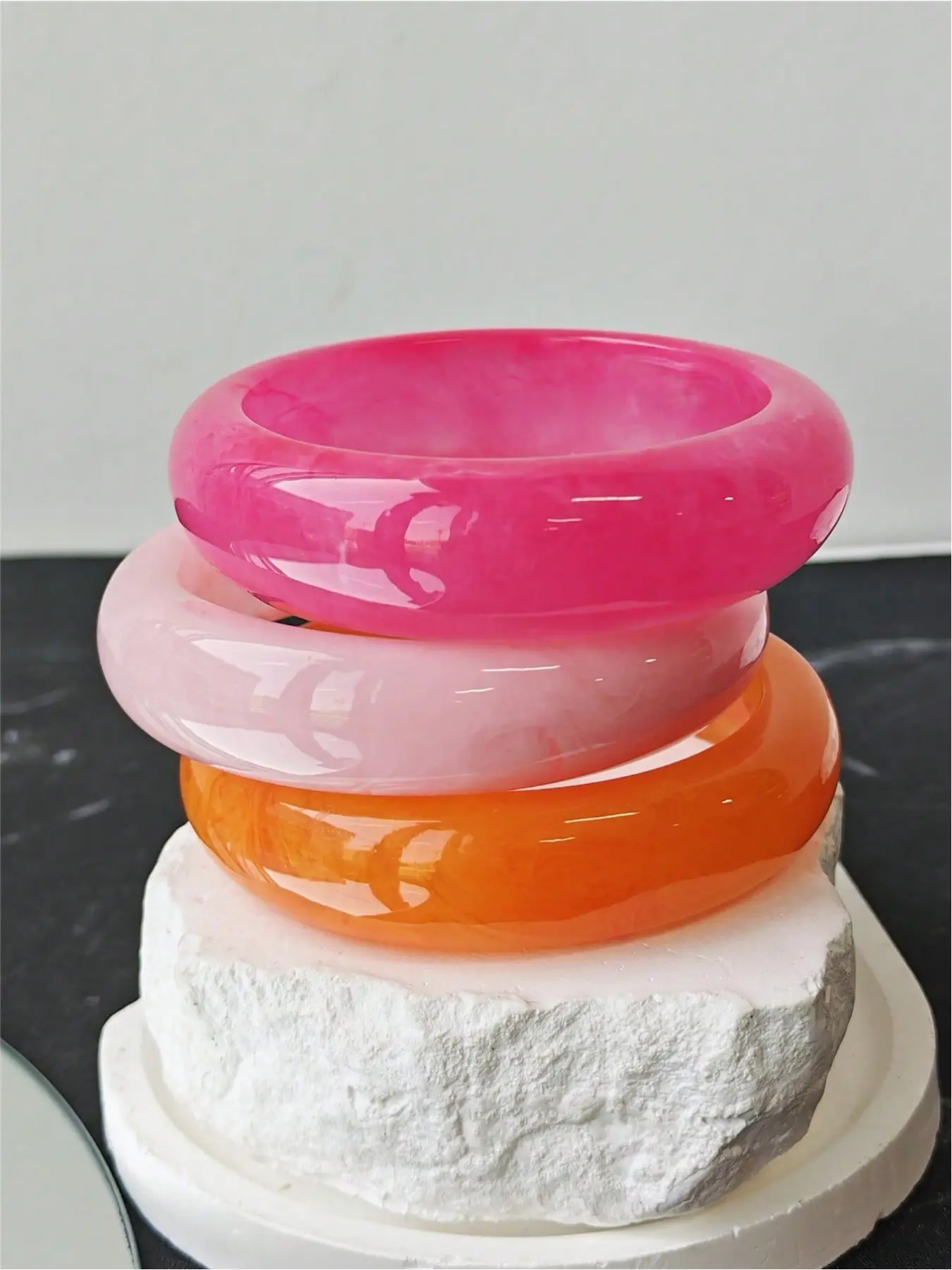 4pcs Vintage Resin Amber Texture Acrylic Bangle Bracelets, Fashion & Versatile For Women's Daily Wear
