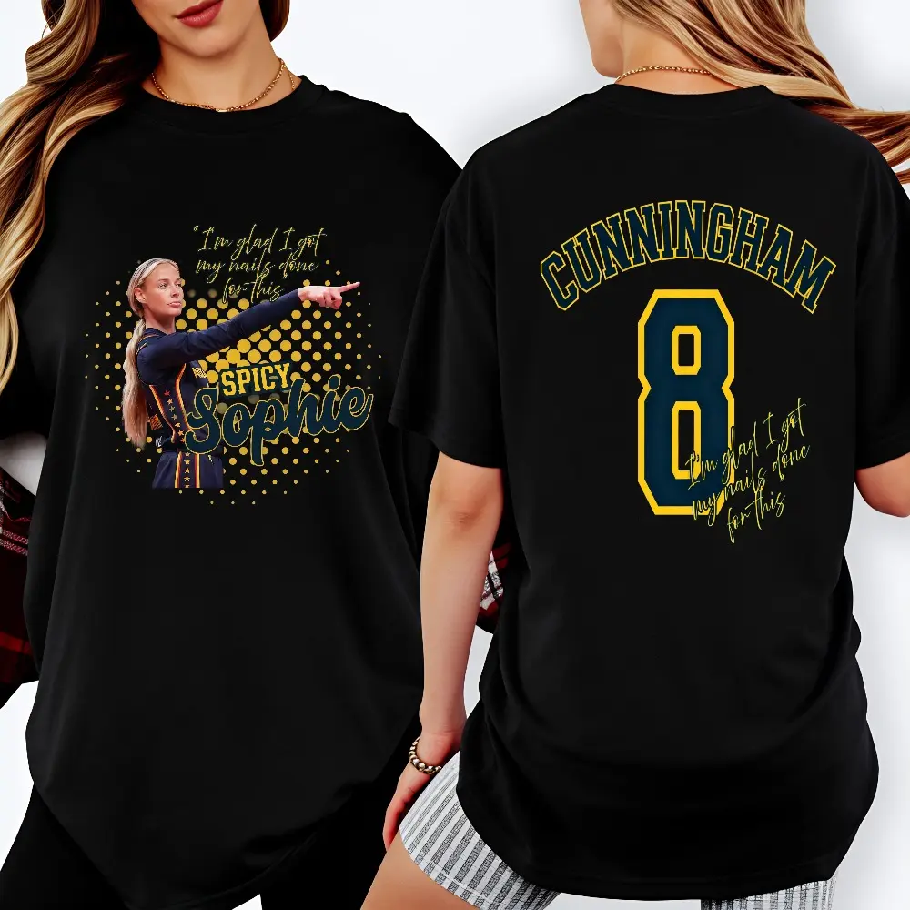 100% Cotton Ribbed Stretchy Fabric Sweatshirt - Round Neck, Breathable, Soft Casual Top with Sleeves, Spicy Sophie Cunningham No.8 Quote Design Summer Gift for Basketball Fans