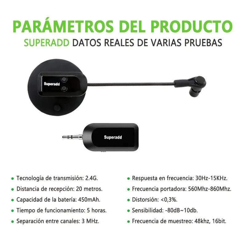 UHF Wireless Microphone for Instruments, Saxophone Microphone, Wireless Receiver and Transmitter, for Saxophone Trumpet Saxophone, Mic Mini Transmitter
