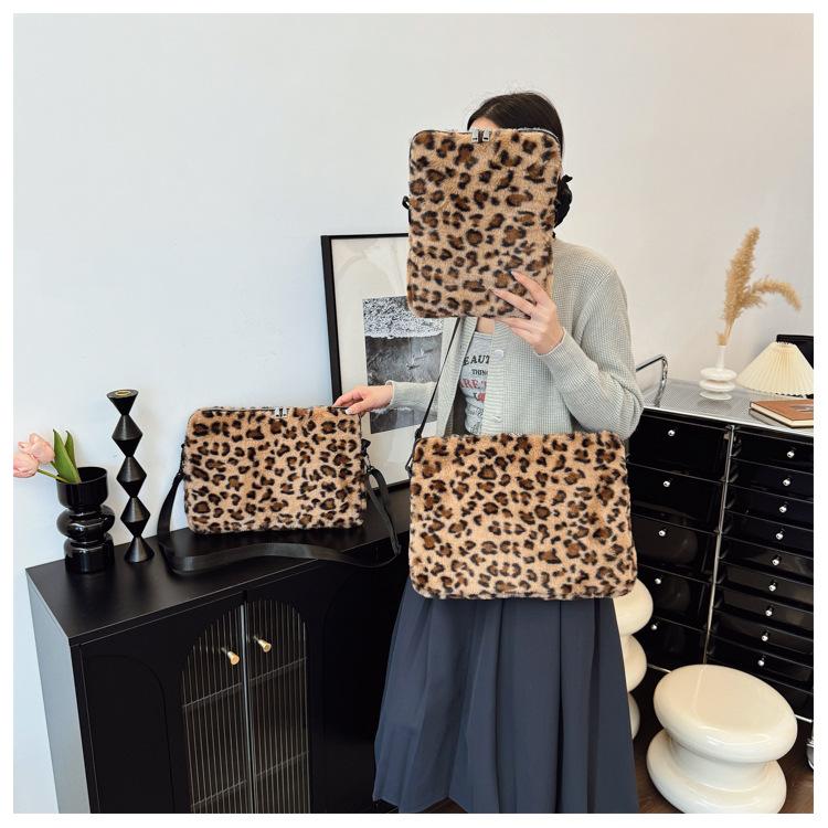 Leopard print Laptop Sleeve 11 13.3 13.6 14 15 15.6 Inch For Macbook Dell Huawei Samsung Xiaomi LG Shoulder Bag Tablet Pouch