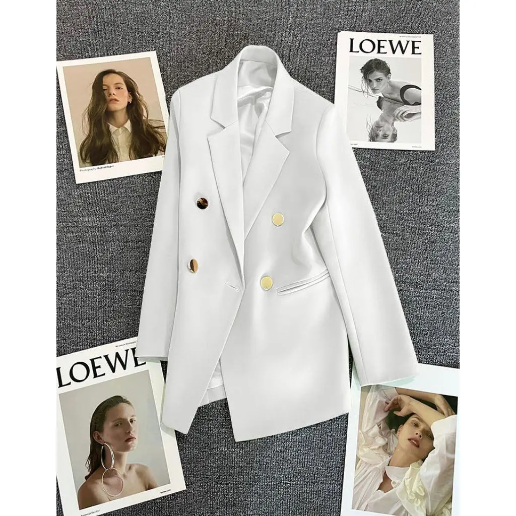 Fashion Cute Women’s Korean‑Style Oversized Blazer Jacket, Comfort Loose Versatile Streetwear Suit Coat, Spring Autumn Casual Trendy Outfit, Best Valentine’s Day Gift for Her, Ideal Holiday Present for Family & Friends