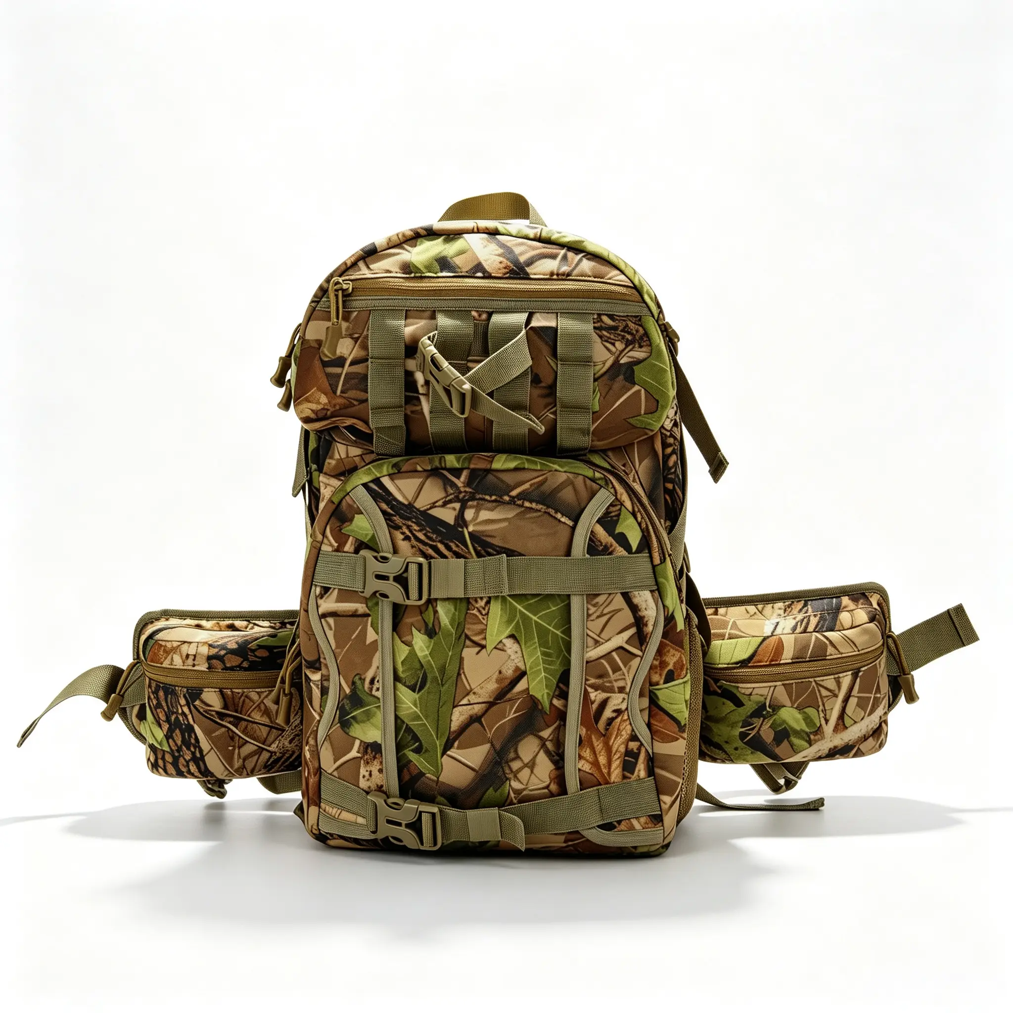 Tactical Camouflage Outdoor Backpack - 40L Waterproof Wear-Resistant Hunting Bag with Multi-Pocket Organization, Bow Holder, Emergency Survival Gear for Camping, Hiking, Tactical Backpacks