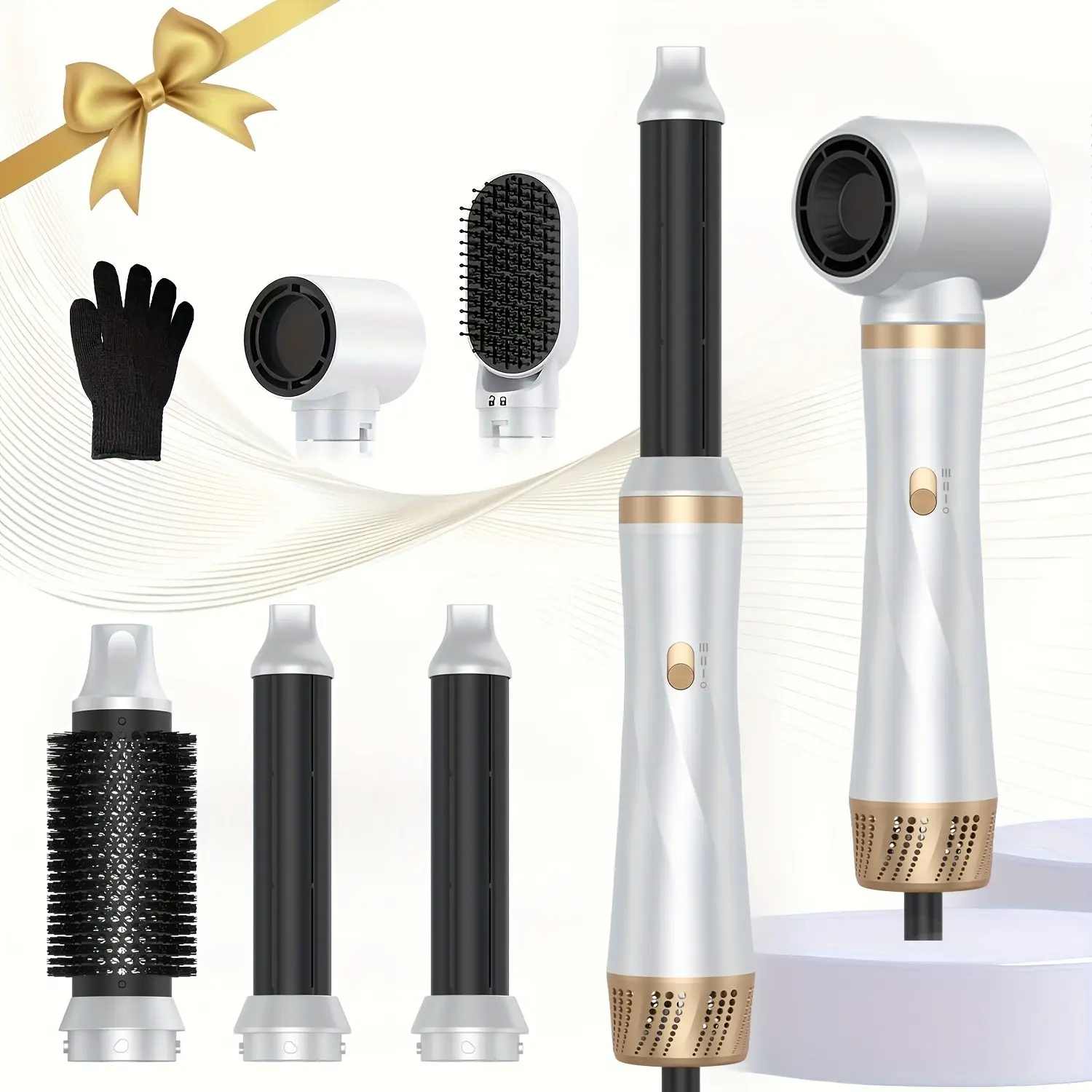 5 in 1 Hair Styler, Magic Styler, Hot Air Styler with Curl, Straighten, Volumise, Smooth and Hairdryer for Styling, Hair Curler, Airbrush Hair Styling Appliances for Women, Autumn and Winter Sales, Christmas, Black Friday, New Year Gift