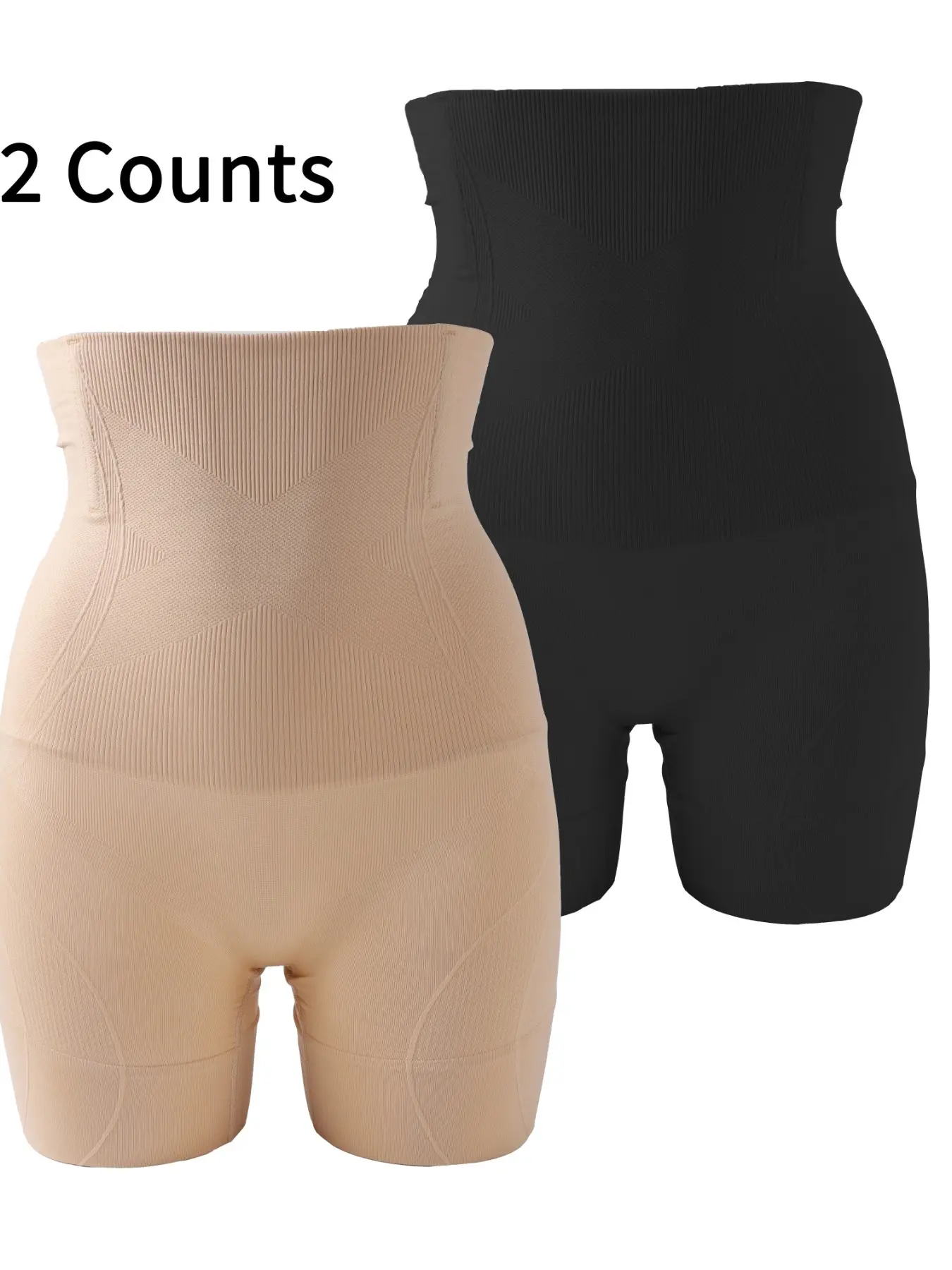 2-Piece Anti-Gravity Shapewear Set, High-Waisted Compression Shorts, Slimming Compressive Pants, Comfortable, Elastic and Sexy Women's Underwear