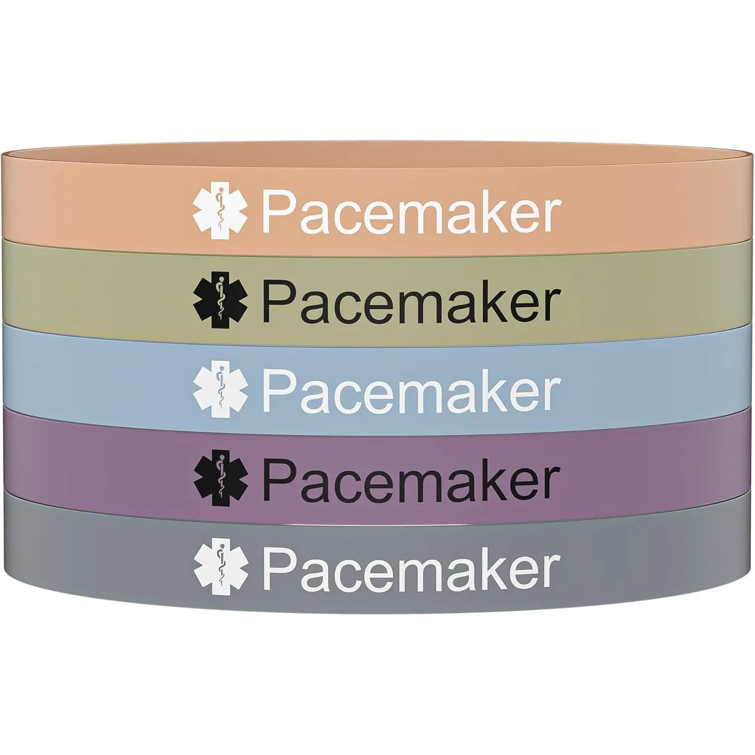 5 count  Alert Bracelet for Women Men,  Alert ID  Wristband Bracelets for  1/2 D.N.R Pacemaker Epilepsy