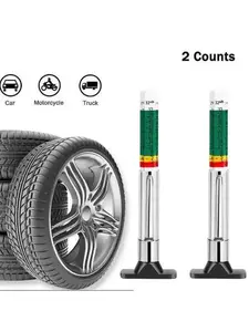 2 Pcs 25mm Car Tire Tread Depth Gauge Color Coded, Universal Car Tire Tread Depth MeterReads in MM and 32nds, Quickly Identifies Tread on Tires