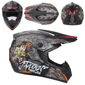 Teenager Full-Face Motorcycle Helmet - Suitable for Karting, Mountain Bike DH Downhill Riding, with Full-Face Protection, Impact Absorbing, Shockproof Visors, Full-Face Protection Helmet Visors, Impact Absorbing Helmet Visors