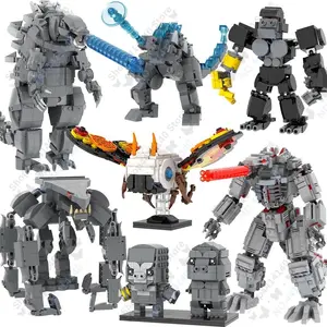 MOOXI Movies Series Gigantic Mutant Monster MOC Building Blocks Set DIY Bricks Model Montessori Children Toy Boys Girls Birthday