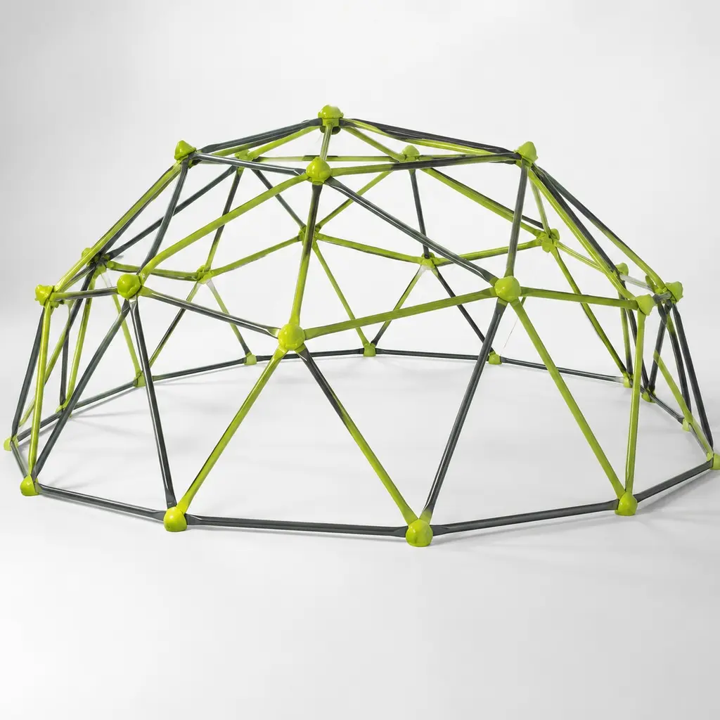 10-Sided Steel Outdoor Playground Climbing Frame (XCF006I) – 10ft Half-Sphere Climber with Colorful Climbing Stones, Secure Grip, for Ages 3+