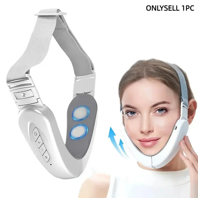 Rechargeable V-Shape Facial Slimming Tool, 6 Modes, 12 Speeds, Chin Reduction, Smart V-Face Beauty Device, Face Lifting Band, Christmas Gift