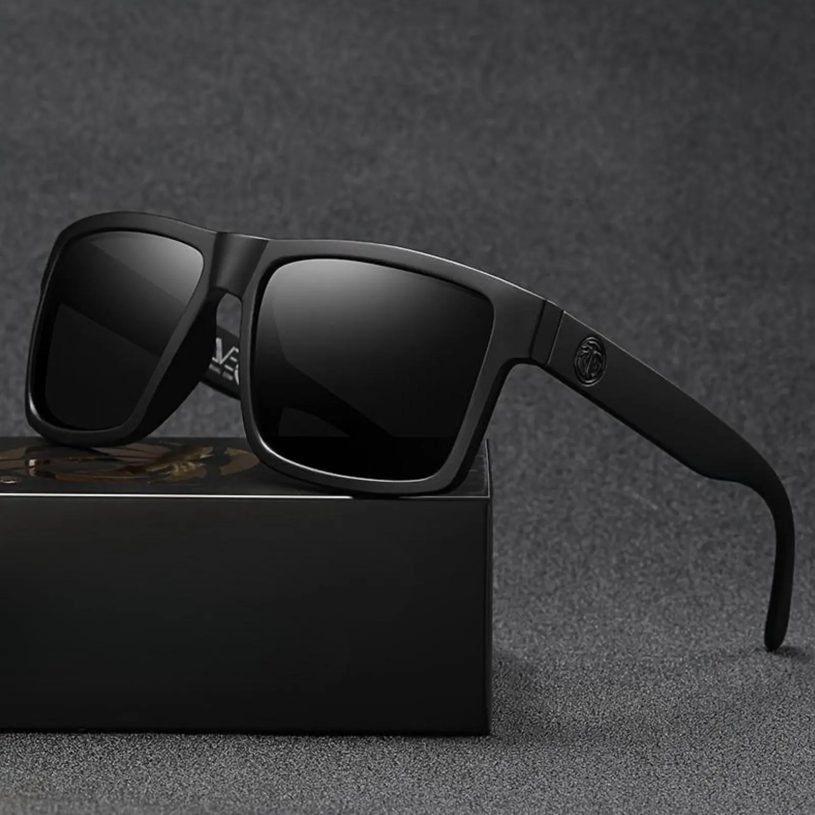 Square Fashion Glasses sunglasses for Men & Women - Polarized & Anti-Glare Mirrored Lenses,, Lightweight Durable Frame, Stylish Casual Design with Protective Case, Quality Eyewear, Accessories, Fashionconscious Buyers Safety Glasses