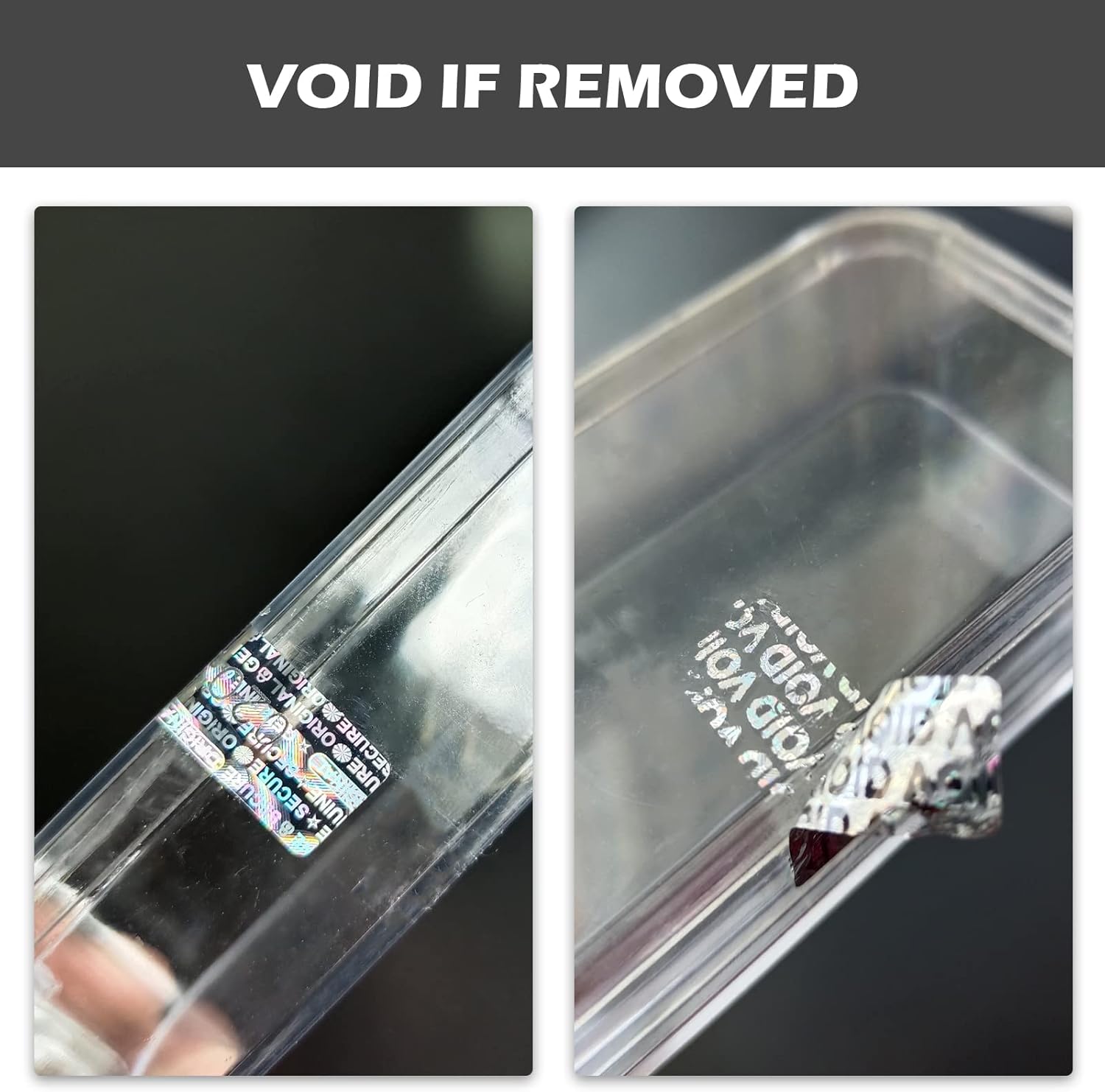 180 count Tamper Proof Hologram Stickers  Seal Genuine Warranty Void Label Tamper evident Seal  Serial Number (1.2x0.4inch)