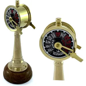 Mini Nautical Handmade Brass Ship Boat Telegraph Speed Controller Maritime Desktop Collectible Decor Vintage Gift