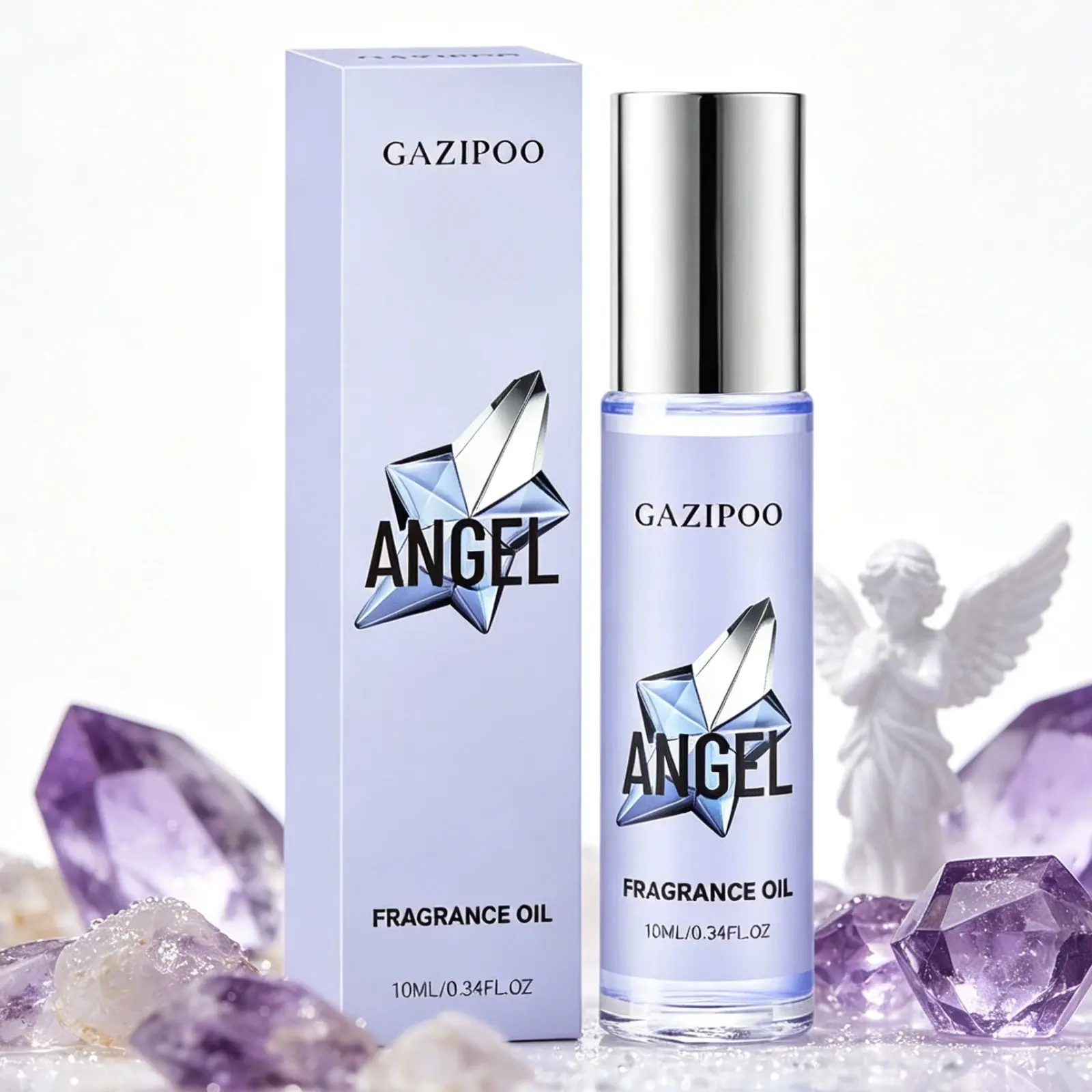 10ML Purple Angel Body Pheromone Oil - Roll-On Subtle Essential Fragrance Oil, Bright Bergamot Scent, Fresh Bergamot for Men and Women, Dating Traveling Home