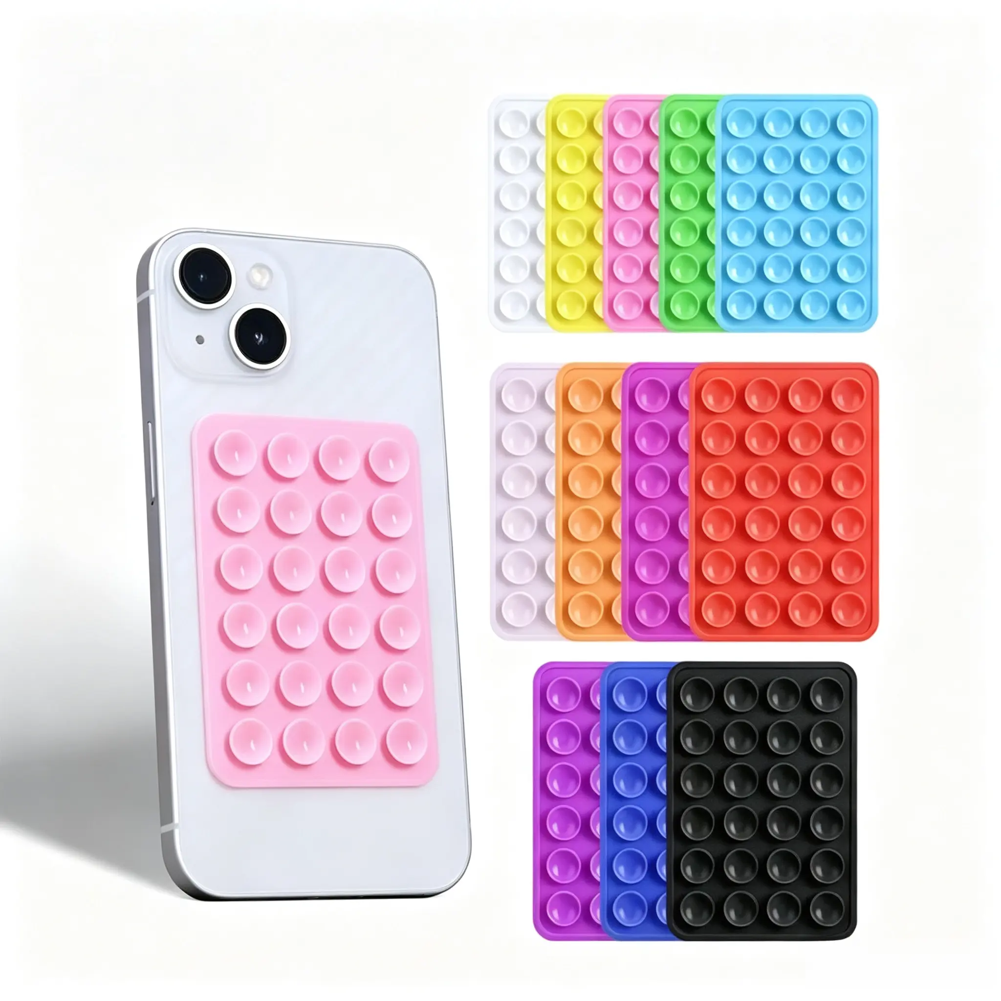 Silicone Suction Cup Mobile Phone Case Holder, Double-Sided Mobile Accessory - Strong Grip, Hands-Free Calling, Selfie & Video Stabilizer - Compatible with iPhone, Samsung, Accessories