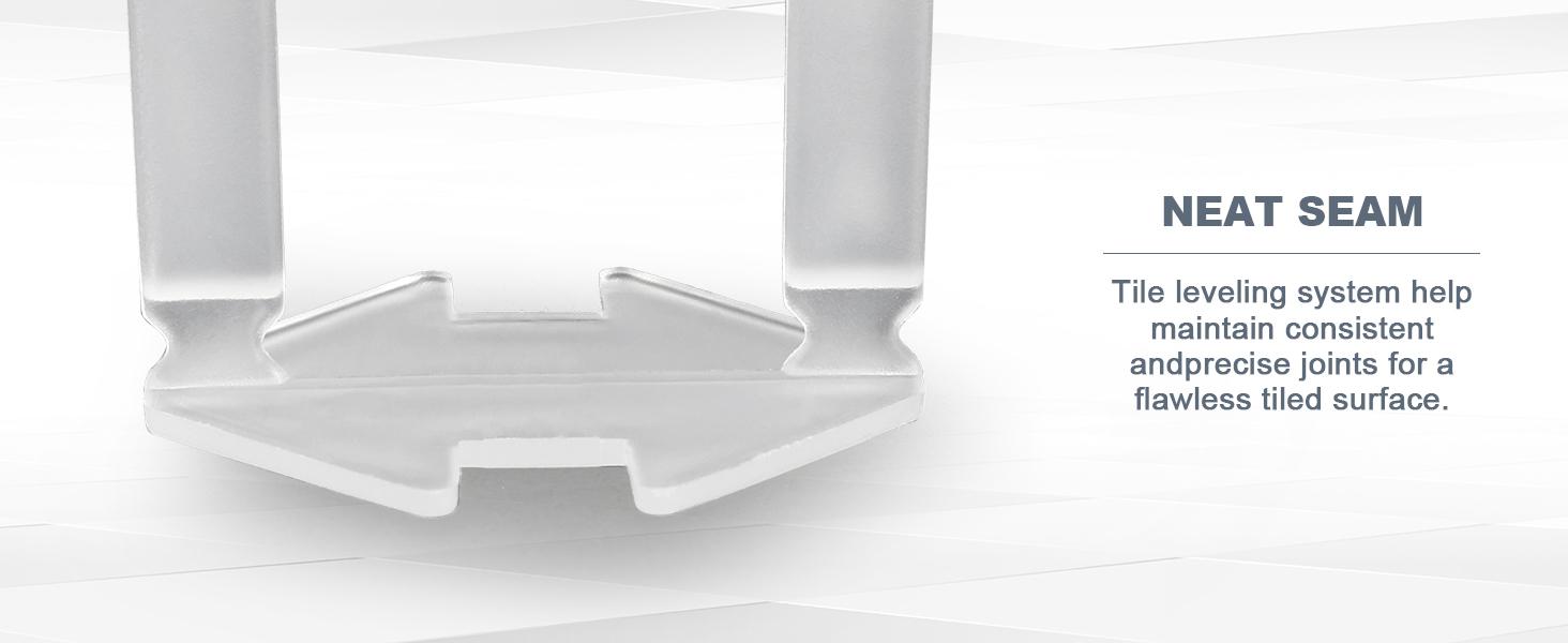 BASIC SUPPLY Tile Leveling Clips Tiles Leveler Spacers - 2000 Spacers Tile Leveling System 1/8 Inch Clips Lippage Free Tile and Stone Installation for PRO and DIY