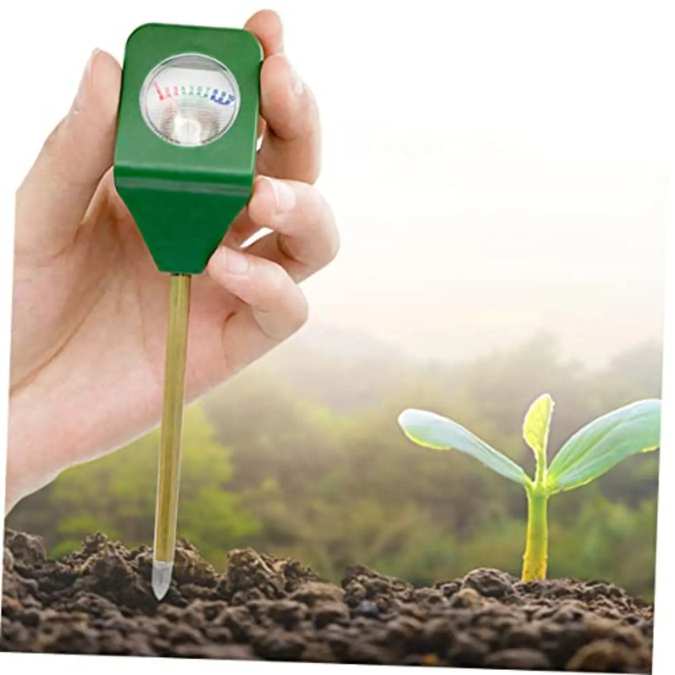 Portable Soil Moisture Tester, Mini Single Probe Detector, High Precision Humidity Meter, Compact Water Content Testing Tool for Potted Flowers, Plants, Farmland and Daily Gardening Planting Work