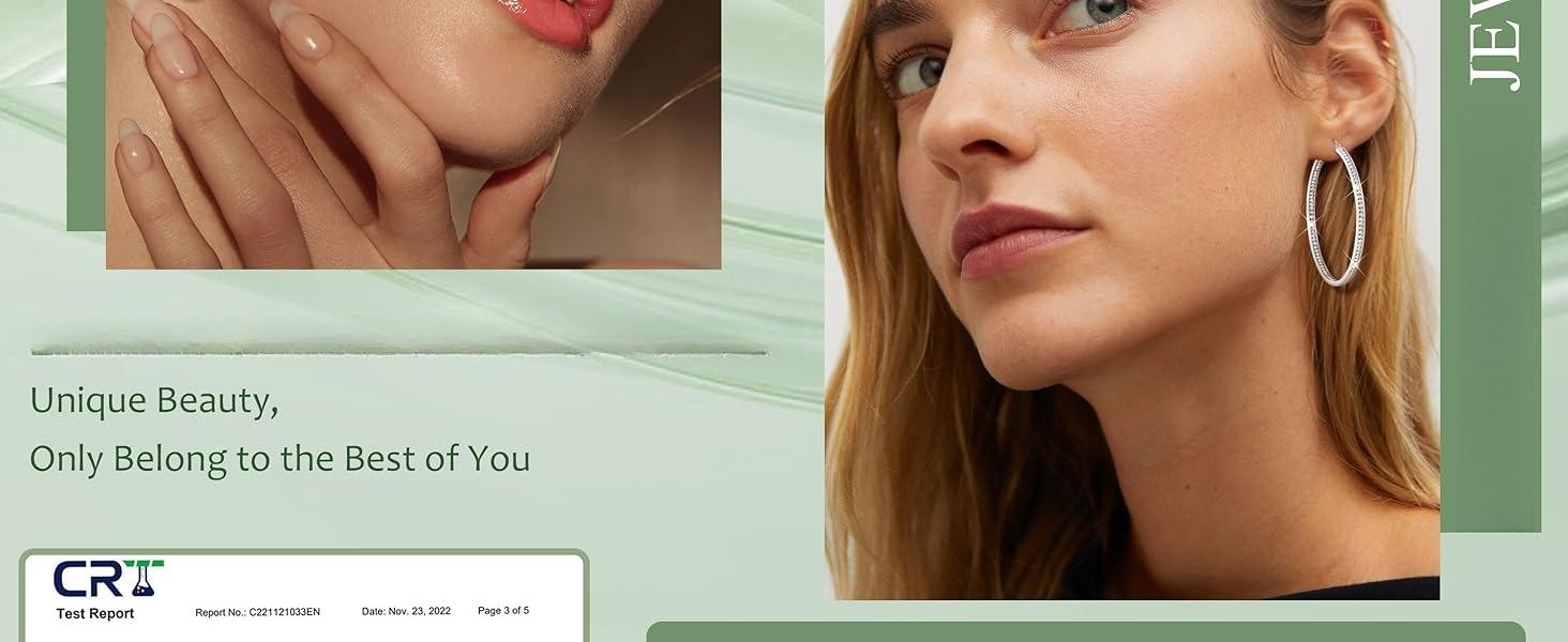 CASSIECA Hoop Earrings for Women Girls Hypoallergenic 316L Stainless Steel 40/50/60mm Large Hoops Sparkly Cubic Zirconia Simulated Diamond Hoop Earrings Gold/Rose Gold/Silver Hoops Earrings for Women