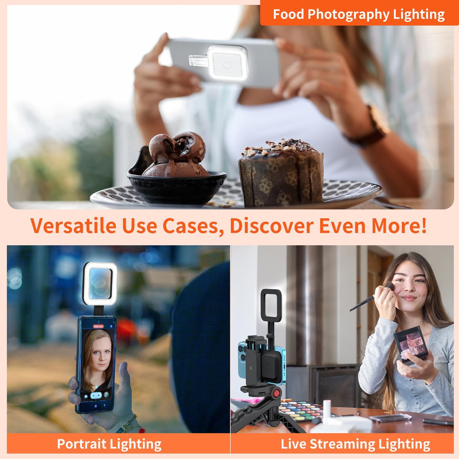 Magnetic Selfie Light, Selfie Led Lights, 1pc 360° LED Selfie Ring Fill Light Compatible with iPhone Magsafe for Selfies/Photography