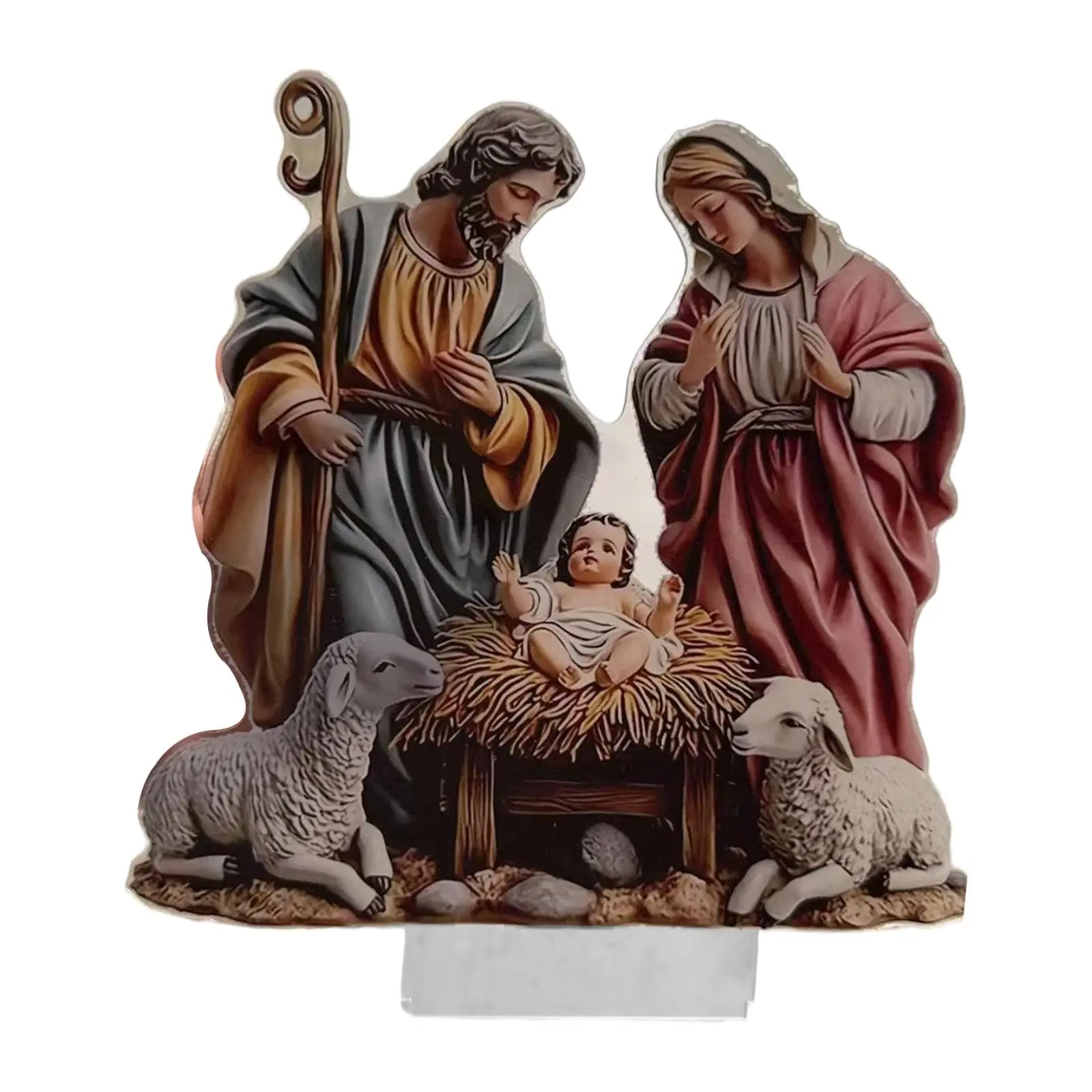 2D Nativity Scene Xmas Tabletop Scenes, Home Decoration, Birthday Gift, 20*22cm, Perfect for Festive Displays, Ideal Christmas Ornament